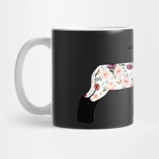 Watercolor Floral Market Wether Lamb Silhouette 1 - NOT FOR RESALE WITHOUT PERMISSION Mug